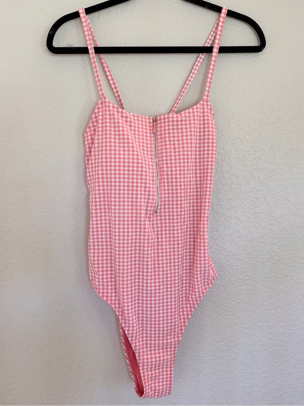 Juicy Couture Pink Gingham One Piece Swimsuit - Size Medium